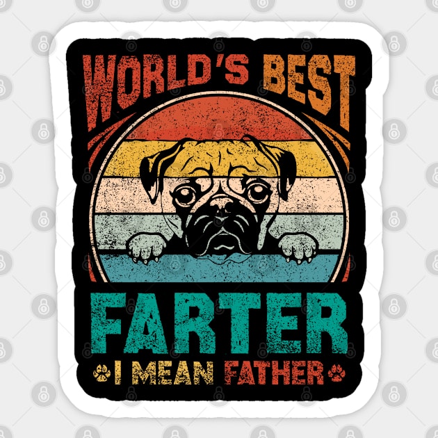 World Best Farter I Mean Father Sticker by VisionDesigner